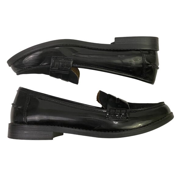 Sonoma Black Patent Ortholite Loafers Work Office Career Shoes Closed Toe Size 9 - Picture 3 of 12